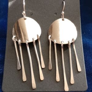 Chic Sterling Silver Fringe Earrings Mexico .925